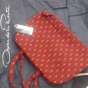 V-Day Gift Oscar De la Renta Red Cosmetics bag & garment bag travel storage 53"